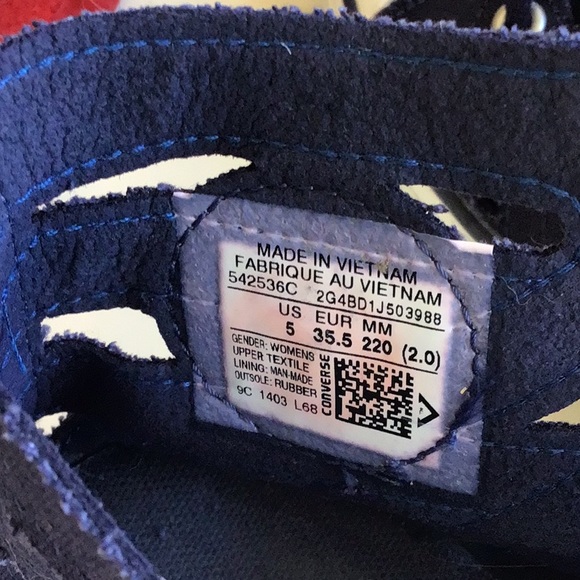 ‘Converse All Star’ Canvas Laser-Cut Hi-Tops - Picture 8 of 8